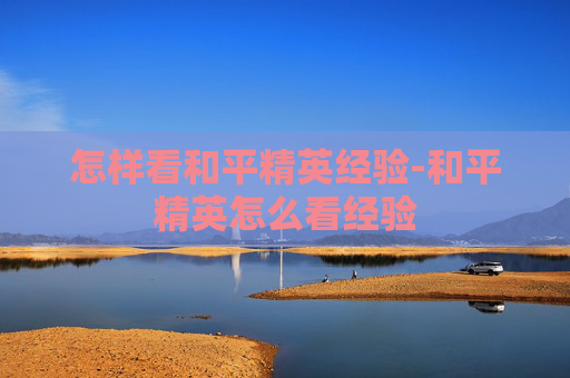 怎样看和平精英经验-和平精英怎么看经验