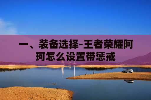 一、装备选择-王者荣耀阿珂怎么设置带惩戒
